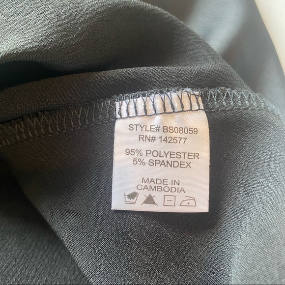 Satin-like‎ Midi Skirt Black Medium - Picture 4 of 7